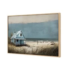 Blue Hut 7 Blue Hut -WALL ART DESGIN SALE blue hut canvas oak floating frame 45x30cm 630711