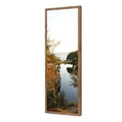 Blue Pool Of Yamba (long) -WALL ART DESGIN SALE blue pool of yamba long acrylic glass no border natural frame 90x30cm 905867