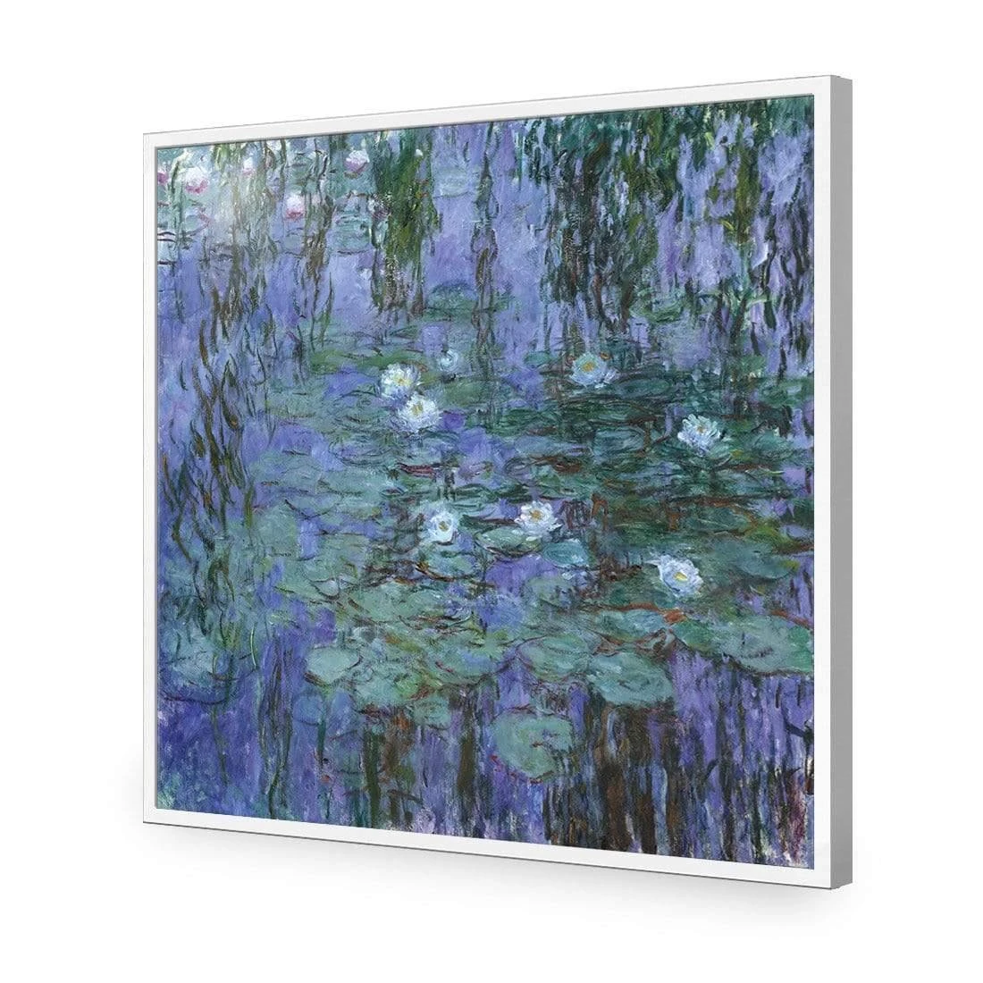 Blue Water Lilies By Monet Blue Water Lilies By Monet -WALL ART DESGIN SALE blue water lilies by monet acrylic glass no border white frame 37x37cm 357057