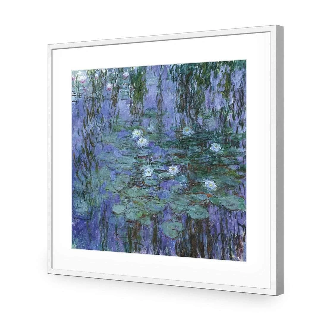 Blue Water Lilies By Monet Blue Water Lilies By Monet -WALL ART DESGIN SALE blue water lilies by monet acrylic glass with border white frame 37x37cm 172641
