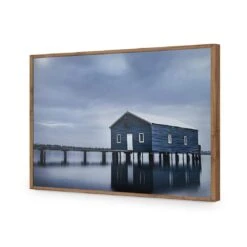 Boatshed Blues -WALL ART DESGIN SALE boatshed blues acrylic glass no border natural frame 45x30cm 110950
