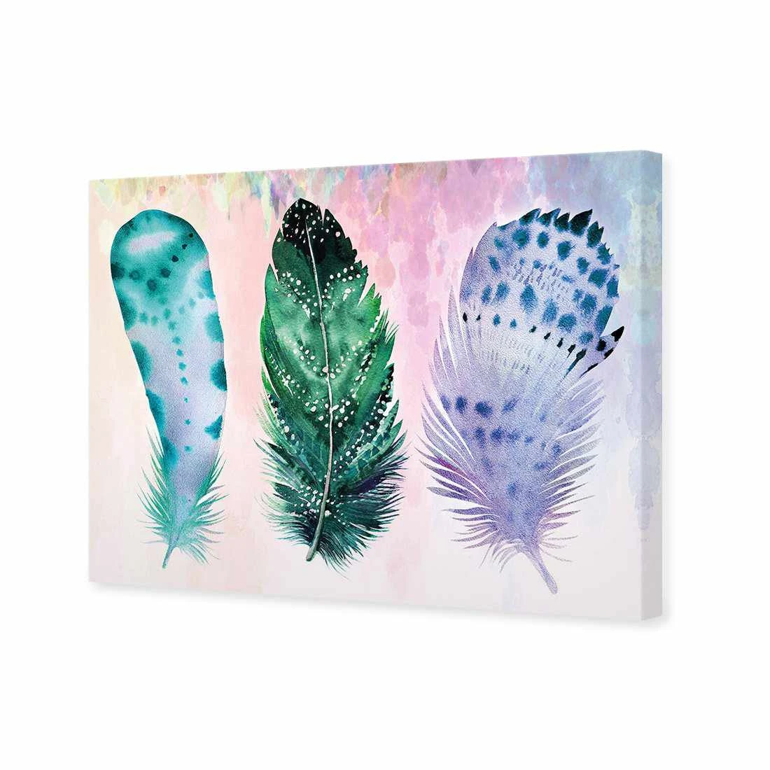 Boho Feathers, Teal Canvas Art Boho Feathers, Teal Canvas Art -WALL ART DESGIN SALE boho feathers teal canvas art 45x30cm no frame 105465