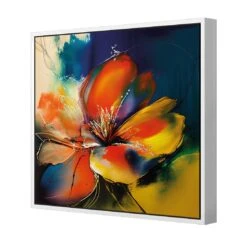 Bold Blossom -WALL ART DESGIN SALE bold blossom canvas white floating frame 37x37cm 120284