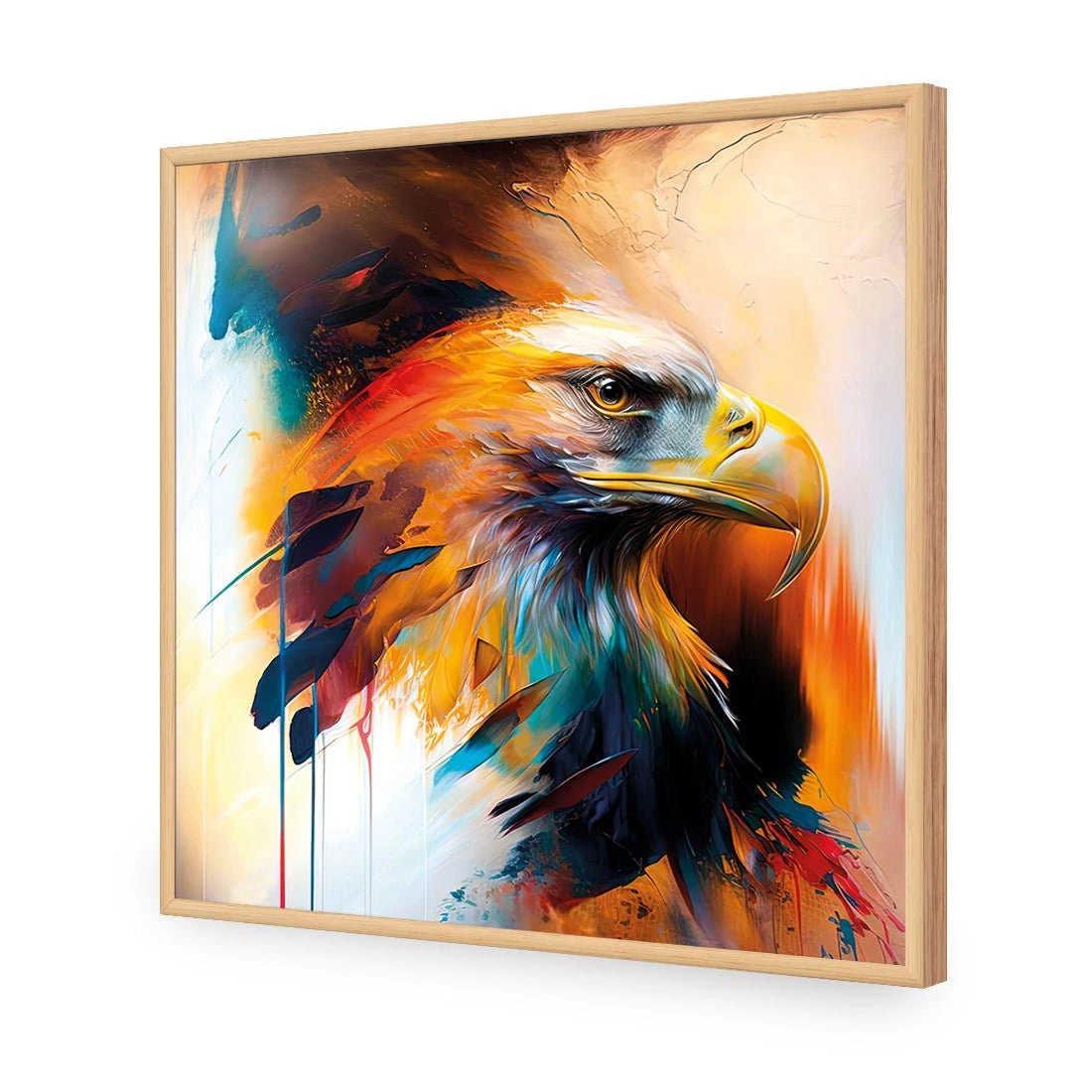 Bold Eagle I Bold Eagle I -WALL ART DESGIN SALE bold eagle i acrylic glass no border oak frame 37x37cm 410894
