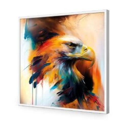 Bold Eagle I 16 Bold Eagle I -WALL ART DESGIN SALE bold eagle i acrylic glass no border white frame 37x37cm 227736