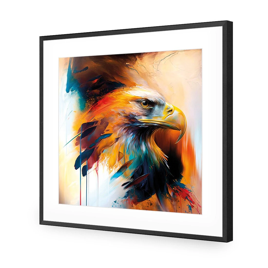 Bold Eagle I Bold Eagle I -WALL ART DESGIN SALE bold eagle i acrylic glass with border black frame 37x37cm 240579