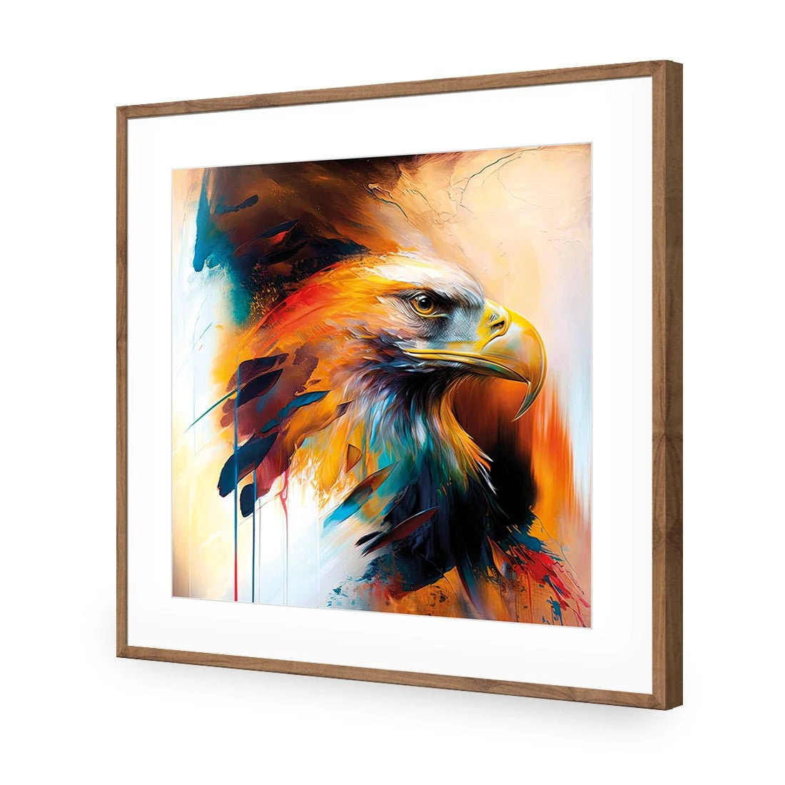 Bold Eagle I Bold Eagle I -WALL ART DESGIN SALE bold eagle i acrylic glass with border natural frame 37x37cm 712317