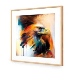 Bold Eagle I 12 Bold Eagle I -WALL ART DESGIN SALE bold eagle i acrylic glass with border oak frame 37x37cm 313737