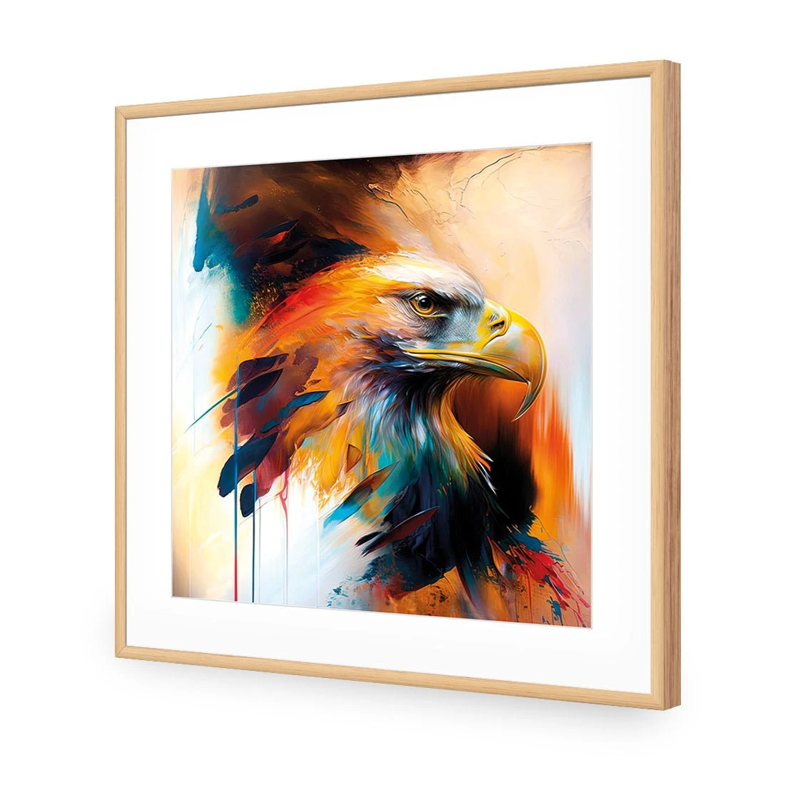 Bold Eagle I Bold Eagle I -WALL ART DESGIN SALE bold eagle i acrylic glass with border oak frame 37x37cm 313737