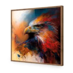 Bold Eagle II -WALL ART DESGIN SALE bold eagle ii acrylic glass no border natural frame 37x37cm 647781