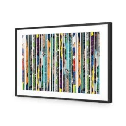 Book Spines -WALL ART DESGIN SALE book spines acrylic glass with border black frame 45x30cm 574884