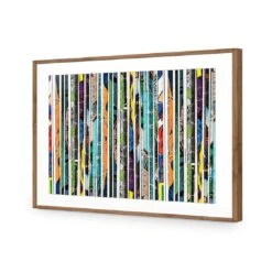 Book Spines -WALL ART DESGIN SALE book spines acrylic glass with border natural frame 45x30cm 888941