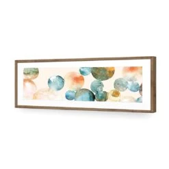 Bouncing Bubbles (long) -WALL ART DESGIN SALE bouncing bubbles long acrylic glass with border natural frame 90x30cm 125731