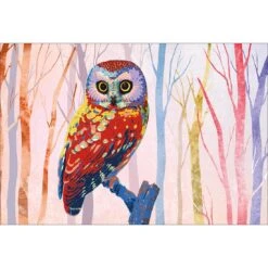 Bright Wise Owl, Light Acrylic Print Art