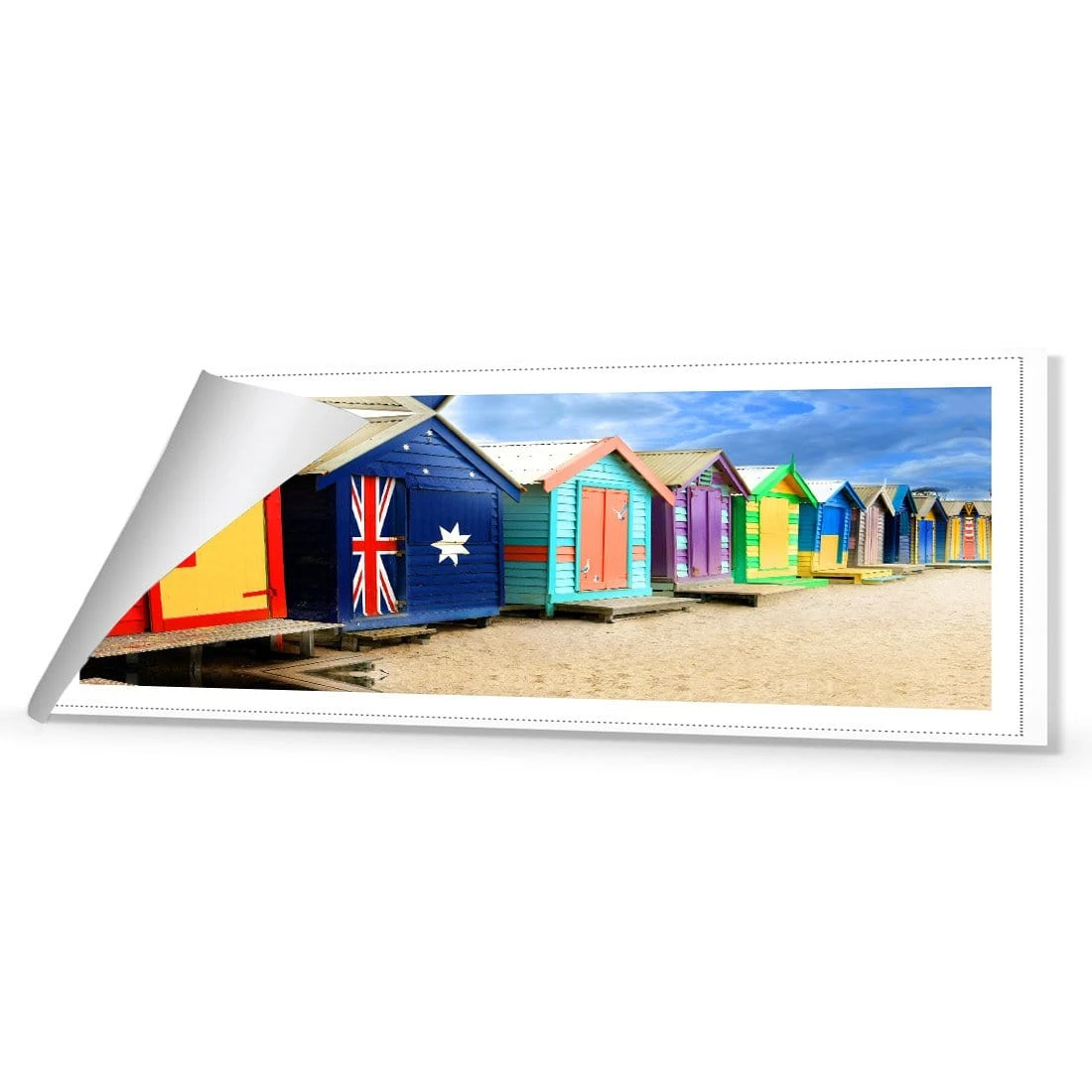 Brighton Beach Boxes (Long) Brighton Beach Boxes (Long) -WALL ART DESGIN SALE brighton beach boxes long canvas rolled canvas 60x20cm 670608