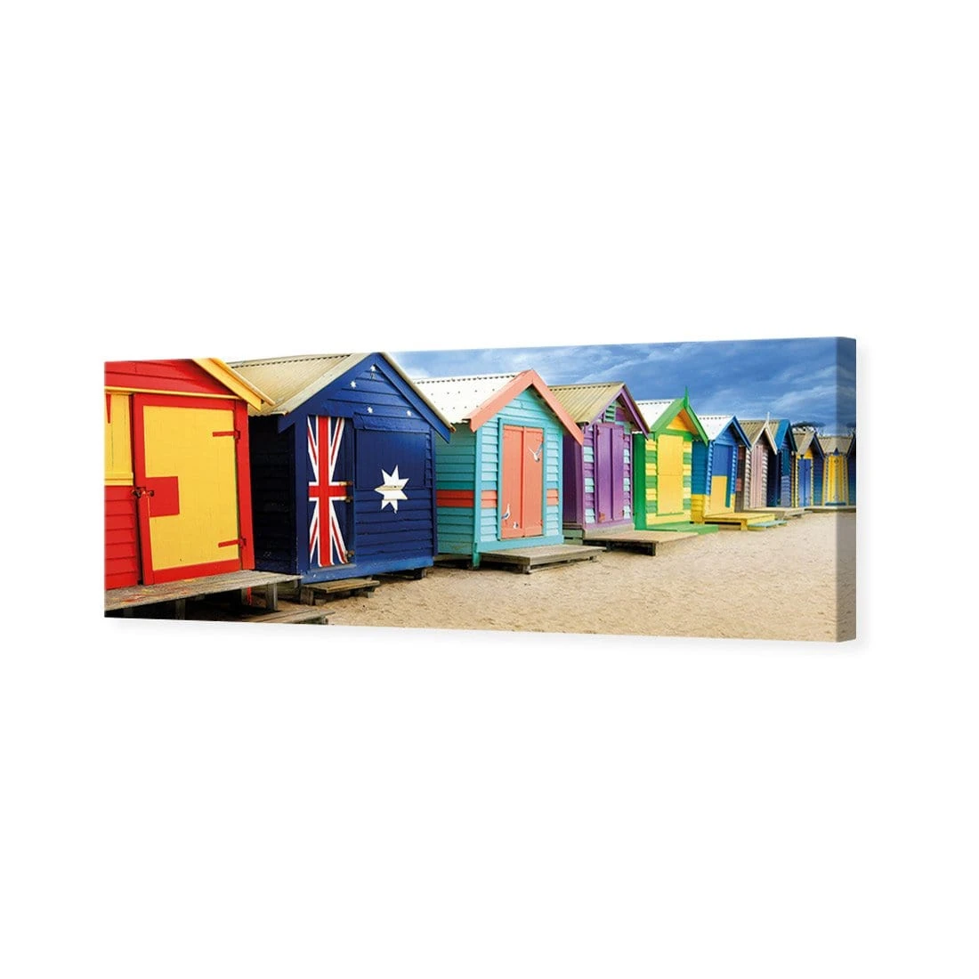Brighton Beach Boxes (Long) Brighton Beach Boxes (Long) -WALL ART DESGIN SALE brighton beach boxes long canvas stretched canvas 60x20cm 395269