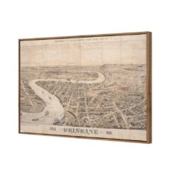 Brisbane 1881 Canvas Art 6 Brisbane 1881 Canvas Art -WALL ART DESGIN SALE brisbane 1881 canvas art 45x30cm natural frame 612553
