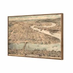 Brisbane 1888 Canvas Art 6 Brisbane 1888 Canvas Art -WALL ART DESGIN SALE brisbane 1888 canvas art 45x30cm natural frame 507993