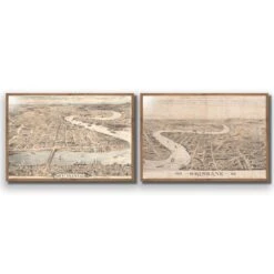Brisbane 1888 Perfect Pairs -WALL ART DESGIN SALE brisbane 1888 perfect pairs acrylic glass no border natural frame 45x30cm 435430