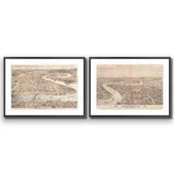 Brisbane 1888 Perfect Pairs -WALL ART DESGIN SALE brisbane 1888 perfect pairs acrylic glass with border black frame 45x30cm 522796