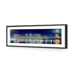 Brisbane In Moonlight (Long) -WALL ART DESGIN SALE brisbane in moonlight long acrylic glass with border black frame 90x30cm 496974