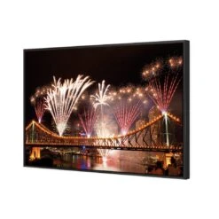 Brisbane Riverfire -WALL ART DESGIN SALE brisbane riverfire canvas stretched canvas 45x30cm 146789