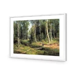 Brook In Birch Forest 1883 By Ivan Shishkin 12 Brook In Birch Forest 1883 By Ivan Shishkin -WALL ART DESGIN SALE brook in birch forest 1883 by ivan shishkin acrylic glass with border white frame 45x30cm 570433