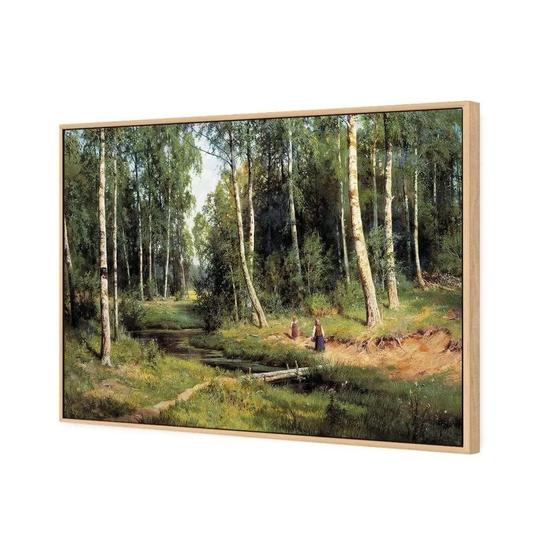 Brook in Birch Forest 1883 By Ivan Shishkin Brook In Birch Forest 1883 By Ivan Shishkin -WALL ART DESGIN SALE brook in birch forest 1883 by ivan shishkin canvas oak floating frame 45x30cm 307101