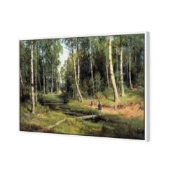 Brook In Birch Forest 1883 By Ivan Shishkin 6 Brook In Birch Forest 1883 By Ivan Shishkin -WALL ART DESGIN SALE brook in birch forest 1883 by ivan shishkin canvas white floating frame 45x30cm 330709