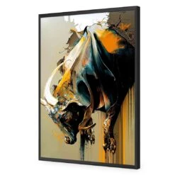 Bucking Bull 15 Bucking Bull -WALL ART DESGIN SALE bucking bull acrylic glass no border black frame 45x30cm 966080
