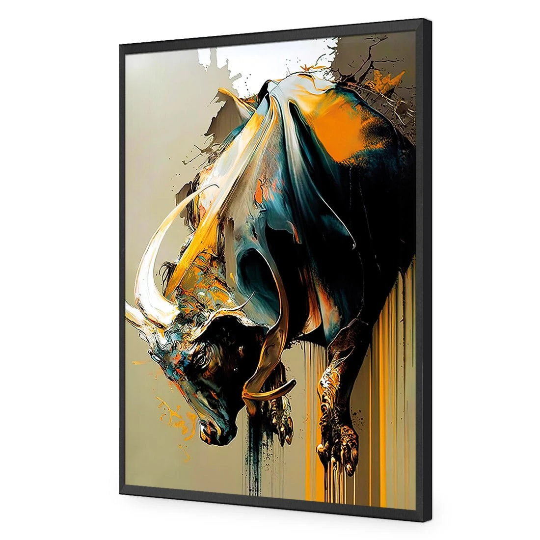 Bucking Bull Bucking Bull -WALL ART DESGIN SALE bucking bull acrylic glass no border black frame 45x30cm 966080