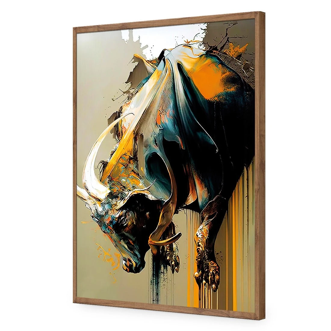 Bucking Bull Bucking Bull -WALL ART DESGIN SALE bucking bull acrylic glass no border natural frame 45x30cm 925155