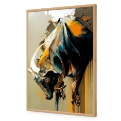 Bucking Bull 17 Bucking Bull -WALL ART DESGIN SALE bucking bull acrylic glass no border oak frame 45x30cm 571492