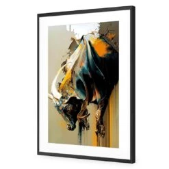 Bucking Bull 10 Bucking Bull -WALL ART DESGIN SALE bucking bull acrylic glass with border black frame 45x30cm 635821