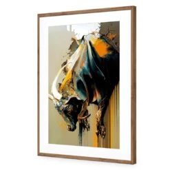 Bucking Bull 13 Bucking Bull -WALL ART DESGIN SALE bucking bull acrylic glass with border natural frame 45x30cm 849817