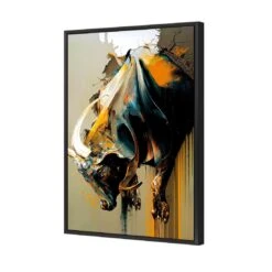 Bucking Bull 4 Bucking Bull -WALL ART DESGIN SALE bucking bull canvas black frame 45x30cm 273243