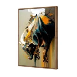 Bucking Bull 7 Bucking Bull -WALL ART DESGIN SALE bucking bull canvas natural frame 45x30cm 526654