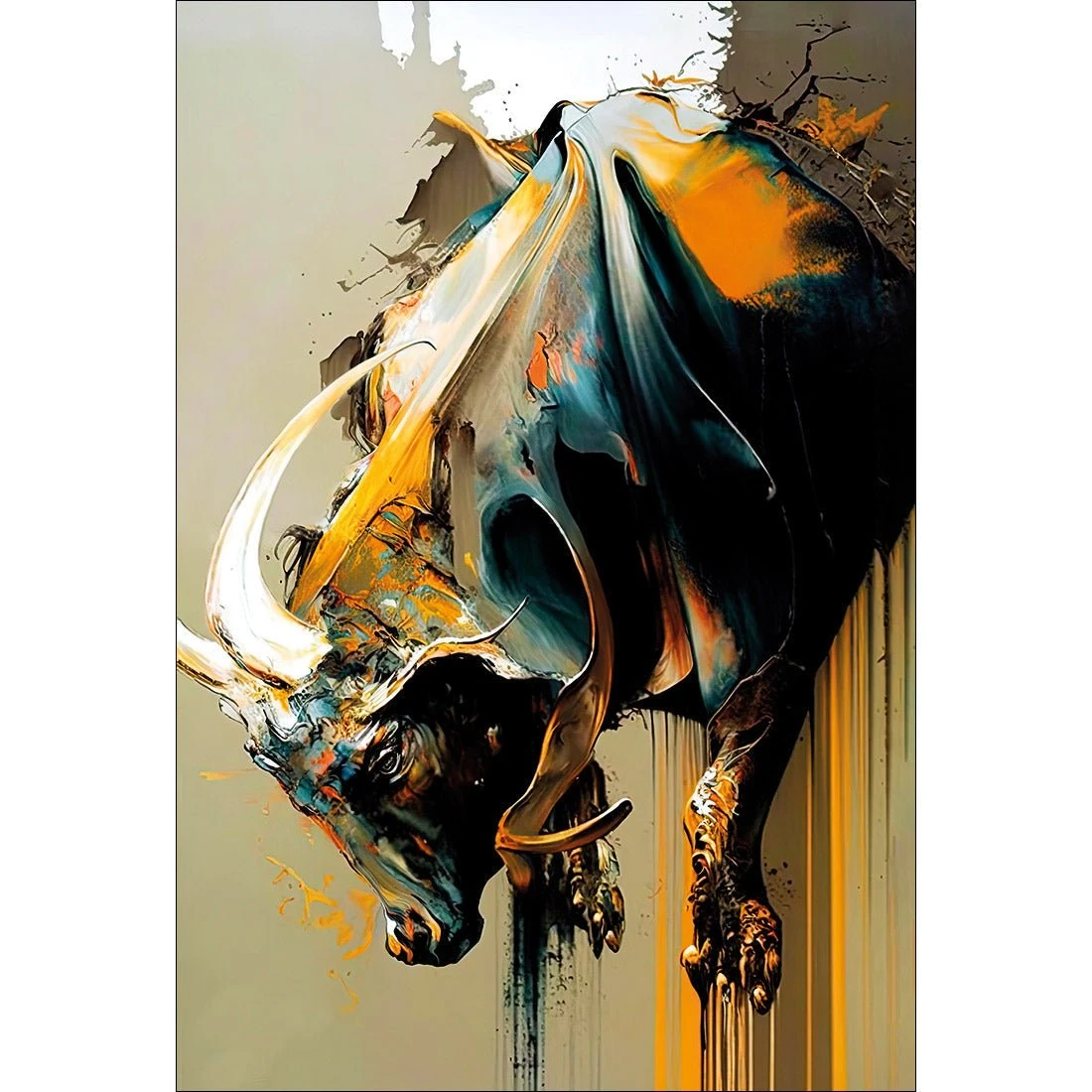 Bucking Bull Bucking Bull -WALL ART DESGIN SALE bucking bull canvas stretched canvas 45x30cm 269235