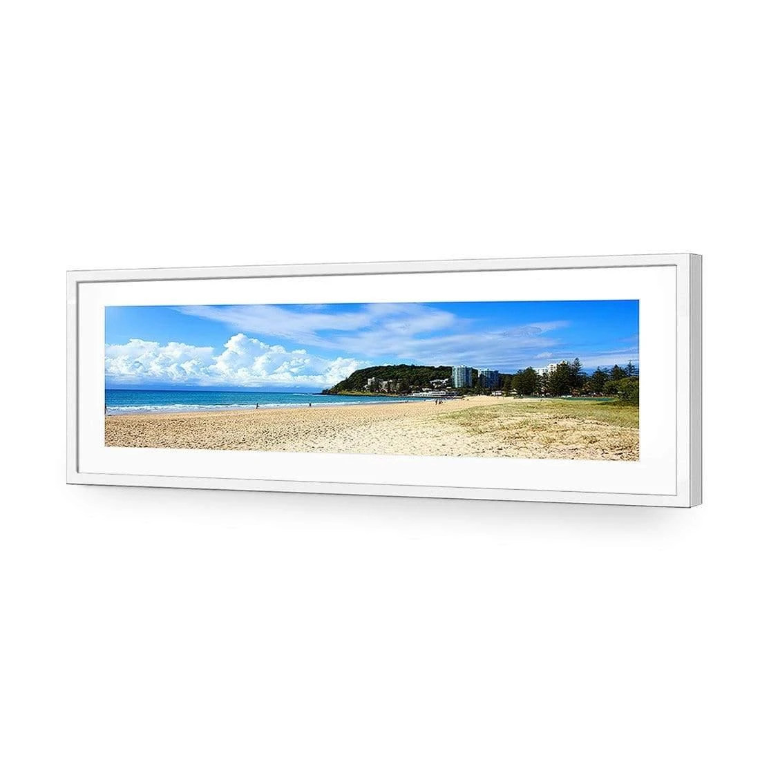 Burleigh Heads Burleigh Heads -WALL ART DESGIN SALE burleigh heads acrylic glass with border white frame 90x30cm 112804