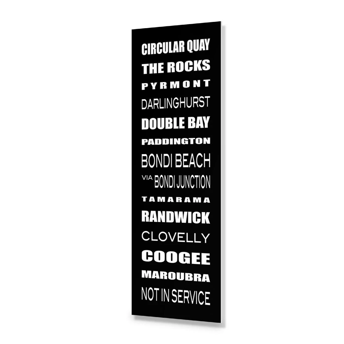 Bus Scrolls Sydney East Black and White (Long) Bus Scrolls Sydney East Black And White (Long) -WALL ART DESGIN SALE bus scrolls sydney east black and white long acrylic glass no border no frame 90x30cm 396618