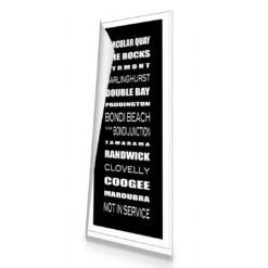 Bus Scrolls Sydney East Black And White (Long) 9 Bus Scrolls Sydney East Black And White (Long) -WALL ART DESGIN SALE bus scrolls sydney east black and white long canvas rolled canvas 60x20cm 880190