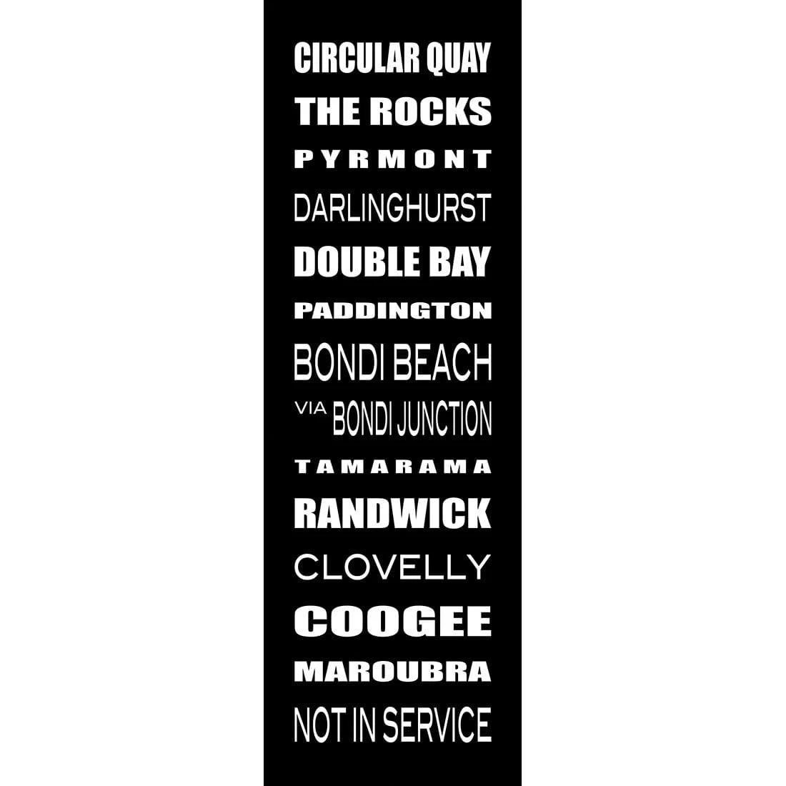 Bus Scrolls Sydney East Black and White (Long) Bus Scrolls Sydney East Black And White (Long) -WALL ART DESGIN SALE bus scrolls sydney east black and white long canvas stretched canvas 60x20cm 767296