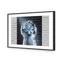 Butterfly Love Graffiti -WALL ART DESGIN SALE butterfly love graffiti acrylic glass with border black frame 45x30cm 254345