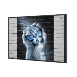 Butterfly Love Graffiti -WALL ART DESGIN SALE butterfly love graffiti canvas black floating frame 45x30cm 715627