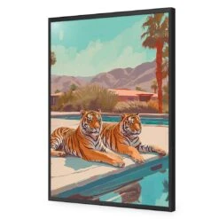By The Pool 15 By The Pool -WALL ART DESGIN SALE by the pool acrylic glass no border black frame 45x30cm 765166