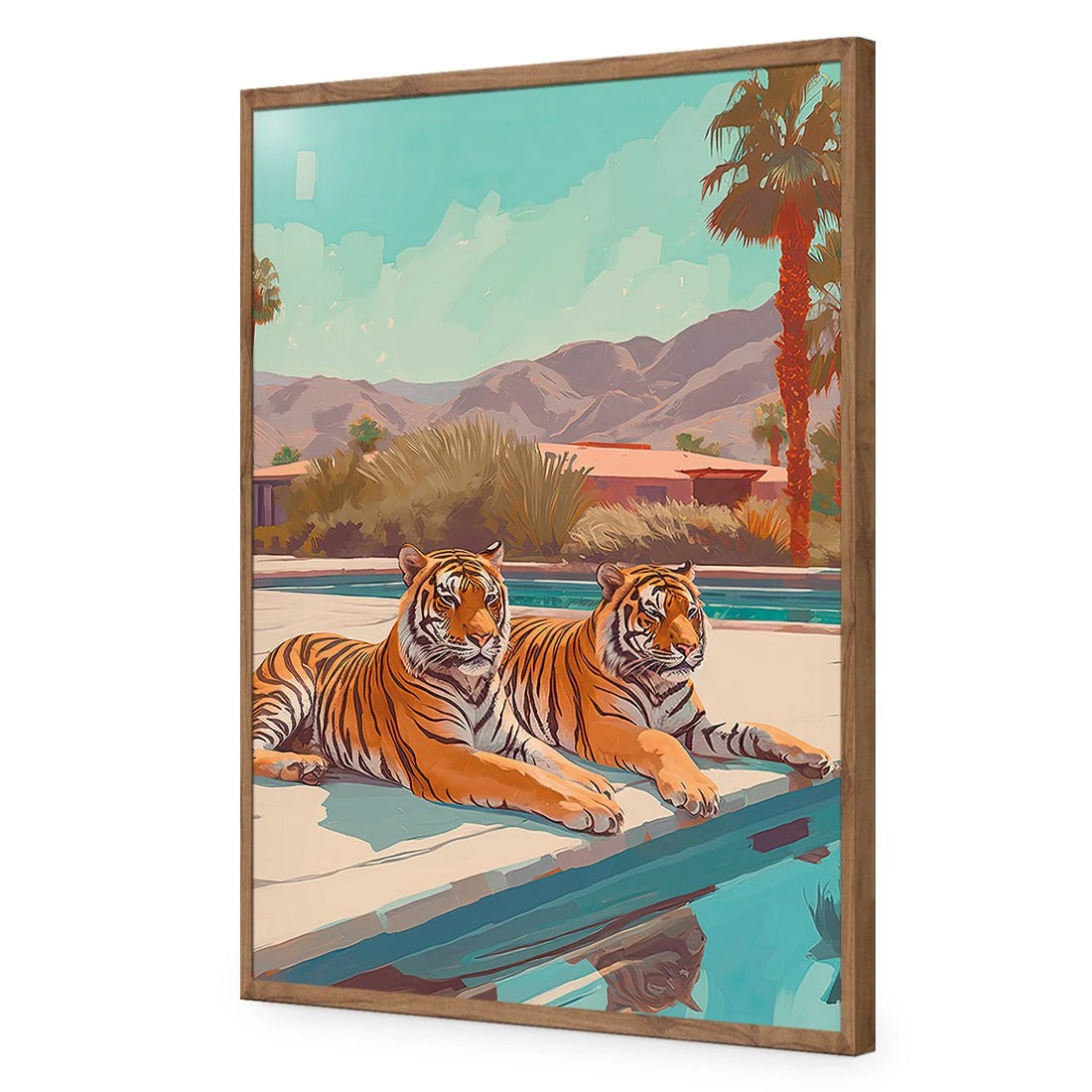 By the Pool By The Pool -WALL ART DESGIN SALE by the pool acrylic glass no border natural frame 45x30cm 619141