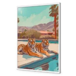 By The Pool 16 By The Pool -WALL ART DESGIN SALE by the pool acrylic glass no border white frame 45x30cm 633106