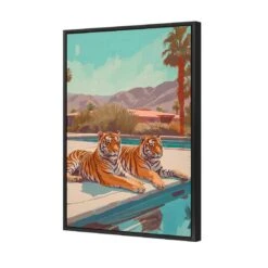 By The Pool 4 By The Pool -WALL ART DESGIN SALE by the pool canvas black frame 45x30cm 337935