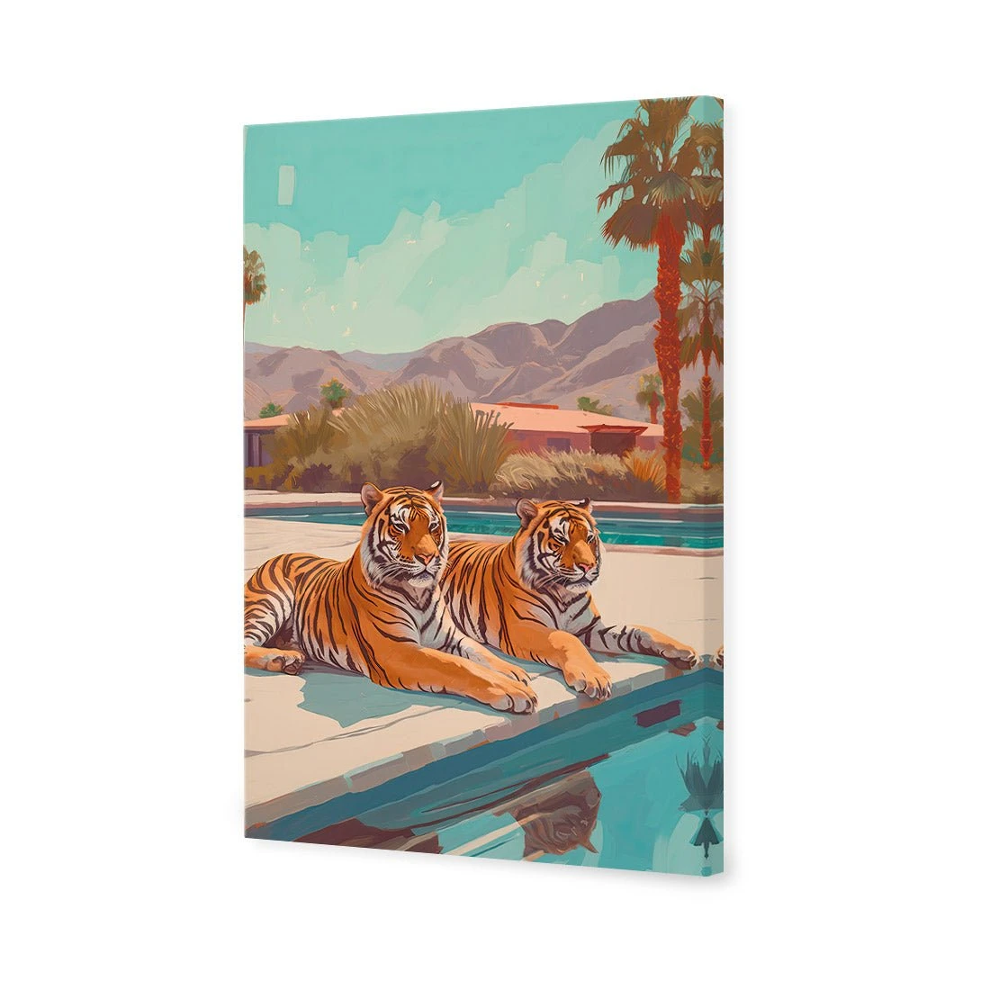 By the Pool By The Pool -WALL ART DESGIN SALE by the pool canvas stretched canvas 45x30cm 484685