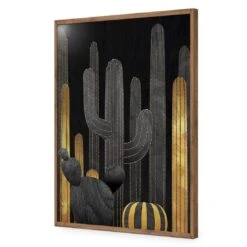 Cactus Montage 01 -WALL ART DESGIN SALE cactus montage 01 acrylic glass no border natural frame 45x30cm 532970